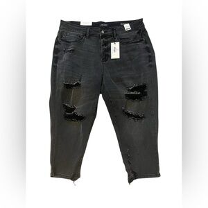 Judy Blue Distressed Skinny Fit Capri Jeans